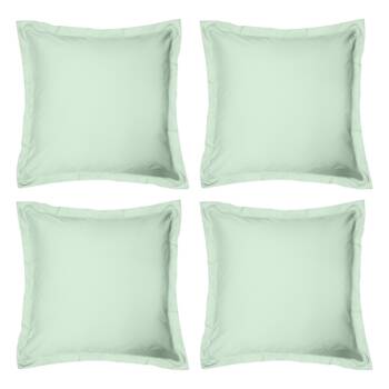 4x Odyssey Living Breathe Cotton European Pillowcase 65cm x Sage