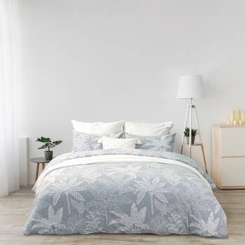 Bas Phillips Biarritz Cotton Jacquard Duvet/Quilt Cover Set Blue