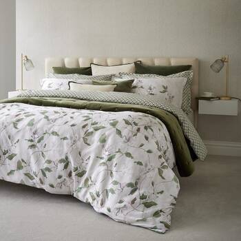 Christy Magnolia Duvet/Quilt Cover Set Cotton Sateen Multicoloured