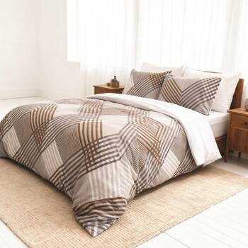 Odyssey Living Amaya Duvet/Quilt Cover Set Cotton Home Bedding Multicoloured