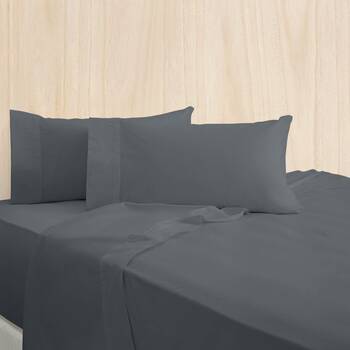 Bas Phillips Bamboo Cotton 400TC Home Bedding Sheet Set w/Pillowcase Charcoal