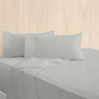 Bas Phillips Bamboo Cotton 400TC Home Bedding Sheet Set w/Pillowcase Silver