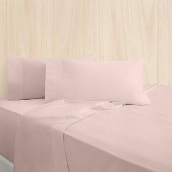 Bas Phillips Bamboo Cotton 400TC Home Bedding Sheet Set w/Pillowcase Blush