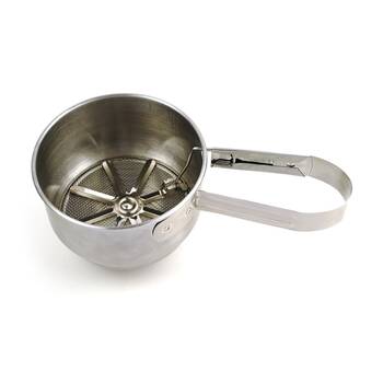 R.S.V.P. Vintage Sifter Stainless Steel Ergonomic Handle 1 Cup Capacity