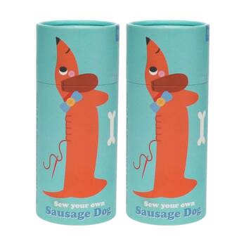 2PK Rex London Sew Your Own Sausage Dog Felt Art Craft Kit Kids 3y+