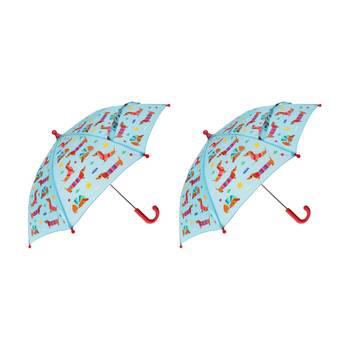 2PK Rex London Child Umbrella Sausage Dog Kid Safe 70cm Diameter 3y+