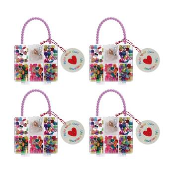 4x 100pc Rex London Make Your Own Jewellery Handbag Clasps Bead Elastic Set