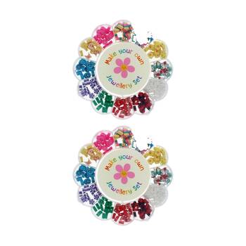 2PK Rex London Make Your Own Jewellery Daisy Set 160 Beads Kids Activity 3y+