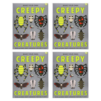 4PK Rex London Kids 5y+ Make Your Own Creepy Creatures Craft Kit Bug Theme