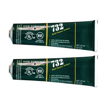 2PK Dow Corning 139ml Silastic Silicone Clear 732 Multi Sealant