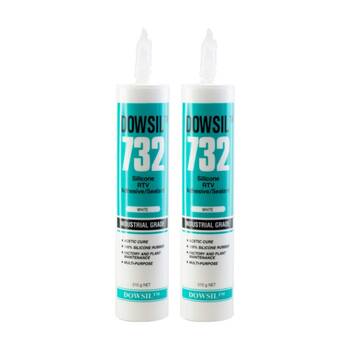2PK Dow Corning 310Ml Silastic Silicone White 732 Multi Sealant Building