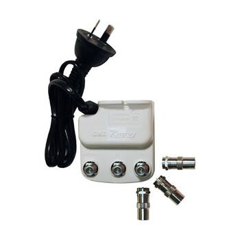Kingray 2Way F Splitter Amplifier TV Signal Booster Noise Filter