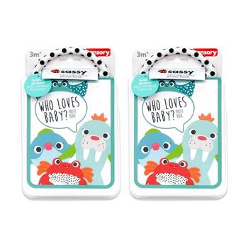2PK Sassy Baby Look Book Photo Album 6 Pockets Kids 3 Months+ 20cm