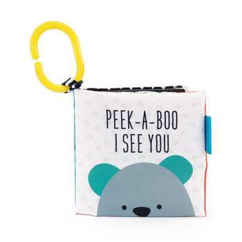 Sassy Baby Peek-a-Boo Book Interactive Board for Infant Playful Learning 13cm