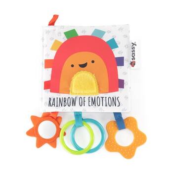 Sassy Baby Rainbow Of Emotions Book Interactive Sensory Newborn Plus 21cm