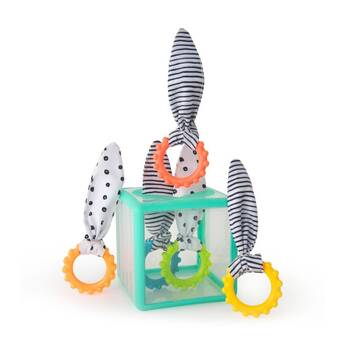Sassy Baby Rainbow Ring Drop Stacking Toy With Textured Rings 1y+ 13cm