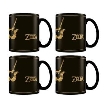 4PK Gaming The Legend Of Zelda Map Heat Change Mug Ceramic Coffee Drinking Black
