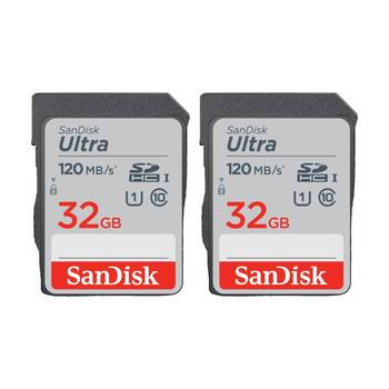 2PK Sandisk 32GB Sdhc Card 120Mb/S SDHC Memory 120MB/S Speed SD UHS-I