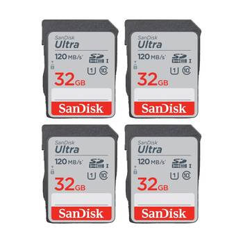 4PK Sandisk 32GB Sdhc Card 120Mb/S SDHC Memory 120MB/S Speed SD UHS-I