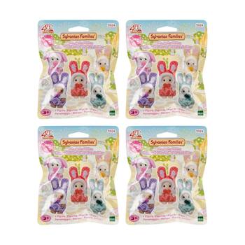 4PK Sylvanian Families Cutie Collectibles Colourful Bunny Babies Assorted 3y+
