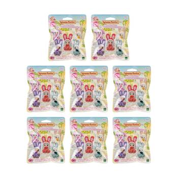 8PK Sylvanian Families Cutie Collectibles Colourful Bunny Babies Assorted 3y+