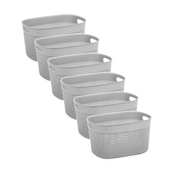 6PK Braz Home Organisation Storage New York Mesh Basket 5.5L Assorted