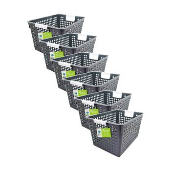 6PK Braz Home Organisation Storage Tokyo Basket 29x14x13cm 4L Assorted