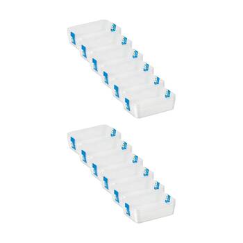 12x 3pc Store More Plastic Storage Drawer Organiser Trays 18x13x4cm Clear