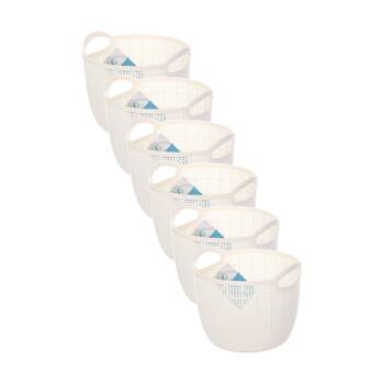 6PK Braz Home Organisation Fabric Storage Jute Basket 19.5x15.5cm 3L Assorted