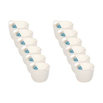 12PK Braz Home Organisation Fabric Storage Jute Basket 23.5x19cm 4.5L Assorted