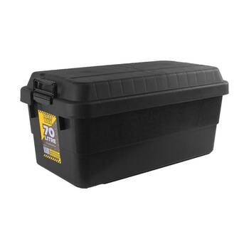 TUFF Box Storer X-Tuff Thai Plastic Storage Container 70L 77x39x37cm Black