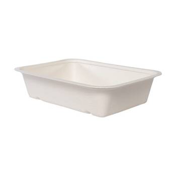 24x 4pc Partyware Earth-Friendly Durable Oven Tray Set 190x140x46mm Sugar Cane