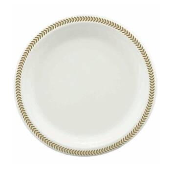 48x 10pc Partyware Earth-Friendly Durable Bowl Set Rim Gold 180mm Sugar Cane