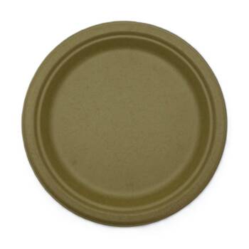 24x 25pc Partyware Earth-Friendly Durable Plate Set Beige 225mm Sugar Cane