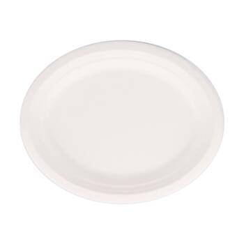10x 25pc Partyware Earth-Friendly Durable Plate Set Oval 320x260mm Sugar Cane