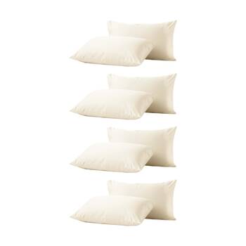 4x 2pc Renee Taylor 400TC Egyptian Cotton Standard Pillowcase Pair Vainlla