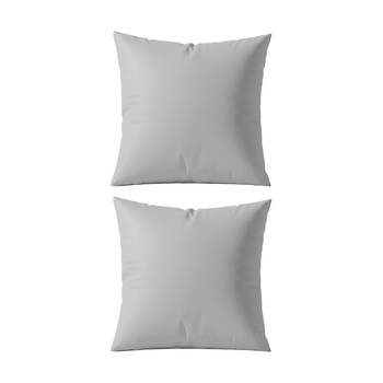 2PK Renee Taylor 400TC Egyptian Cotton European Pillowcase Light Grey 65x65cm