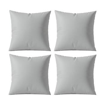 4PK Renee Taylor 400TC Egyptian Cotton European Pillowcase Light Grey 65x65cm