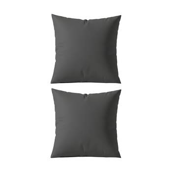 2PK Renee Taylor 400TC Egyptian Cotton European Pillowcase Charcoal 65x65cm