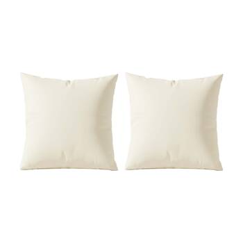 2PK Renee Taylor 400TC Egyptian Cotton European Pillowcase Vanilla 65x65cm