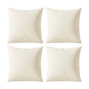 4PK Renee Taylor 400TC Egyptian Cotton European Pillowcase Vanilla 65x65cm