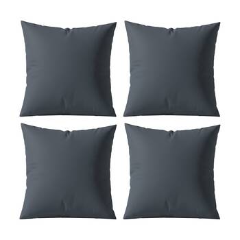 4PK Renee Taylor 400TC Egyptian Cotton European Pillowcase Steel Blue 65x65cm