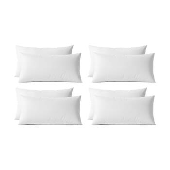 4x 2pc Renee Taylor 400TC Egyptian Cotton King Pillowcase Pair White 50x90cm