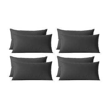 4x 2pc Renee Taylor 400TC Egyptian Cotton King Pillowcase Pair Charcoal 50x90cm