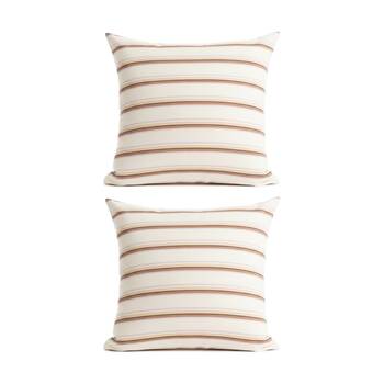 2PK Renee Taylor Textured Cotton Reversible European Pillowcase William Stripe