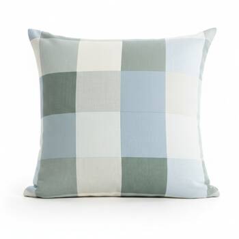 Renee Taylor Textured Cotton Slub Reversible European Pillowcase Jackson Check