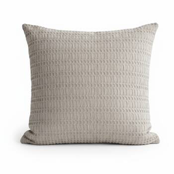 Cloud Linen Celeste Seersucker Cotton Waffle European Pillowcase Charcoal