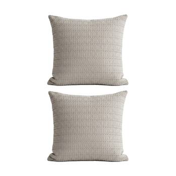 2PK Cloud Linen Celeste Seersucker Cotton Waffle European Pillowcase Charcoal