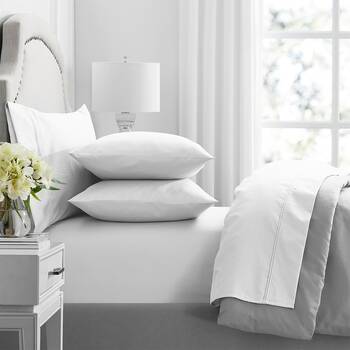 4pc Renee Taylor 1000TC Premium Egyptian Cotton Soft Sheet Set Snow