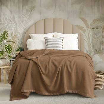 Renee Taylor Soft Australian Merino Wool Blanket 400gsm Wood